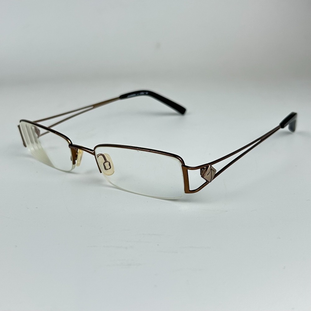 Covergirl CG804 Women's Eyeglasses Frame Brown Metal Half Rim 51-19-140 mm